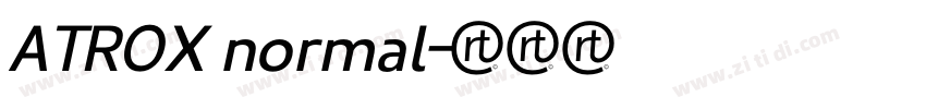 ATROX normal字体转换 ATROX normal字体转换